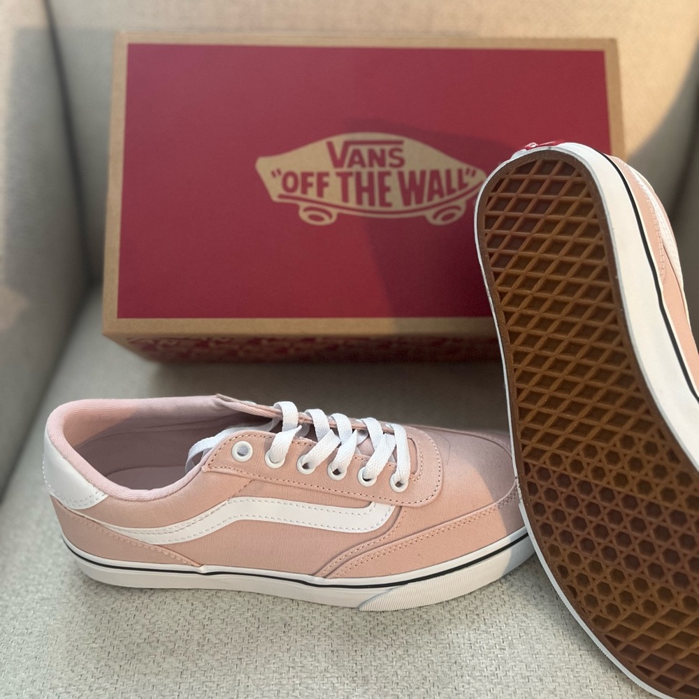 Vans Pink and White Old Skool Sneakers